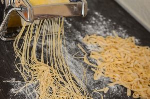 pasta being made